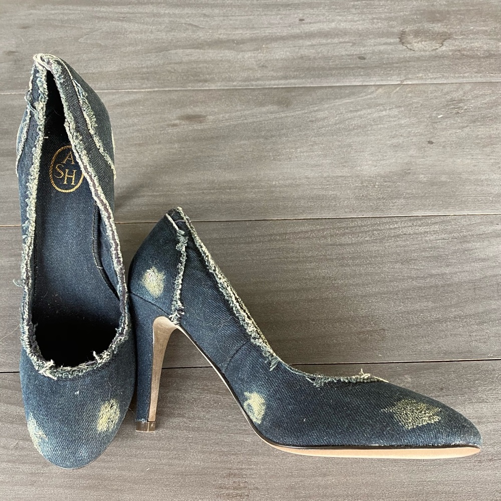 Never worn rare ASH denim pumps 7.5 NWOB - Picture 4 of 8